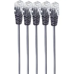 SHVP 70084-1-5 - Telefon-Anschlusskabel, RJ11 Stecker, 1,0 m, 5er Pack