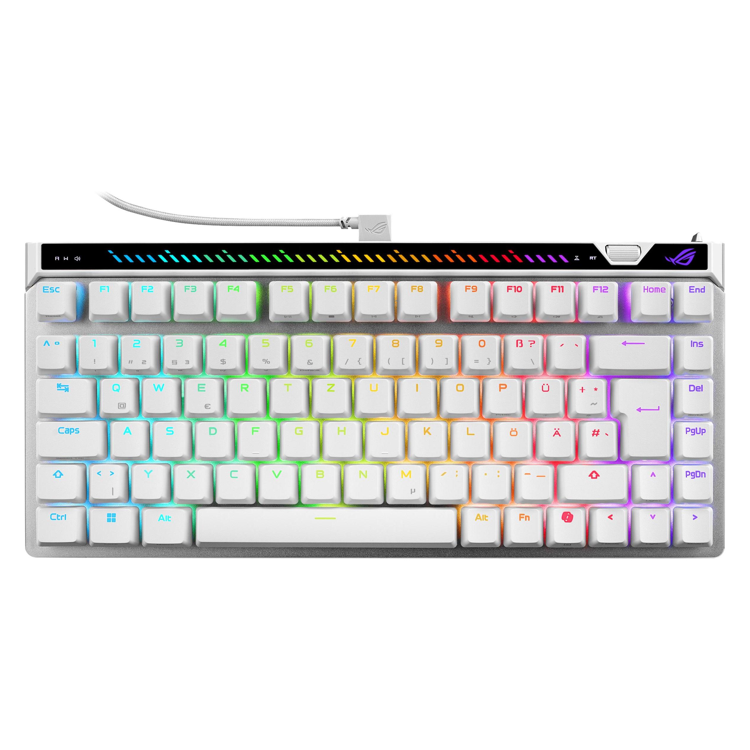 ASUS Tastatur Rog Falchion Ace 75 He Wht (DE, Kabelgebunden) (90MP047H-BKDA30)