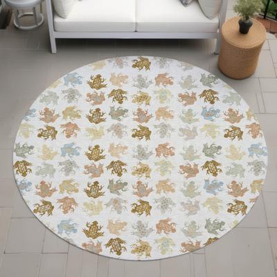Addison Rugs Machine Washable Indoor/ Outdoor Modern Frogs Chantille Rug