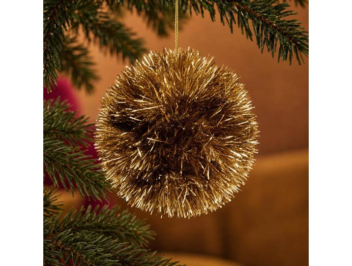 Weihnachtskugel mit Goldgirlande