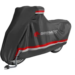 Germot Premium Abdeckplane schwarz-grau-rot - 2XL
