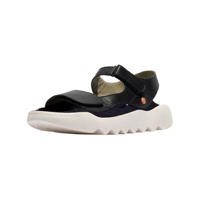 Riemchensandale SOFTINOS "softinos Sandalen Leder", Damen, Gr. 39, navy, Leder, Schuhe Riemchensandale