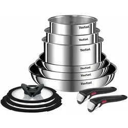 Tefal Ingenio Emotion Topf- und Pfannenset, Pfannenset + Topfset, Silber