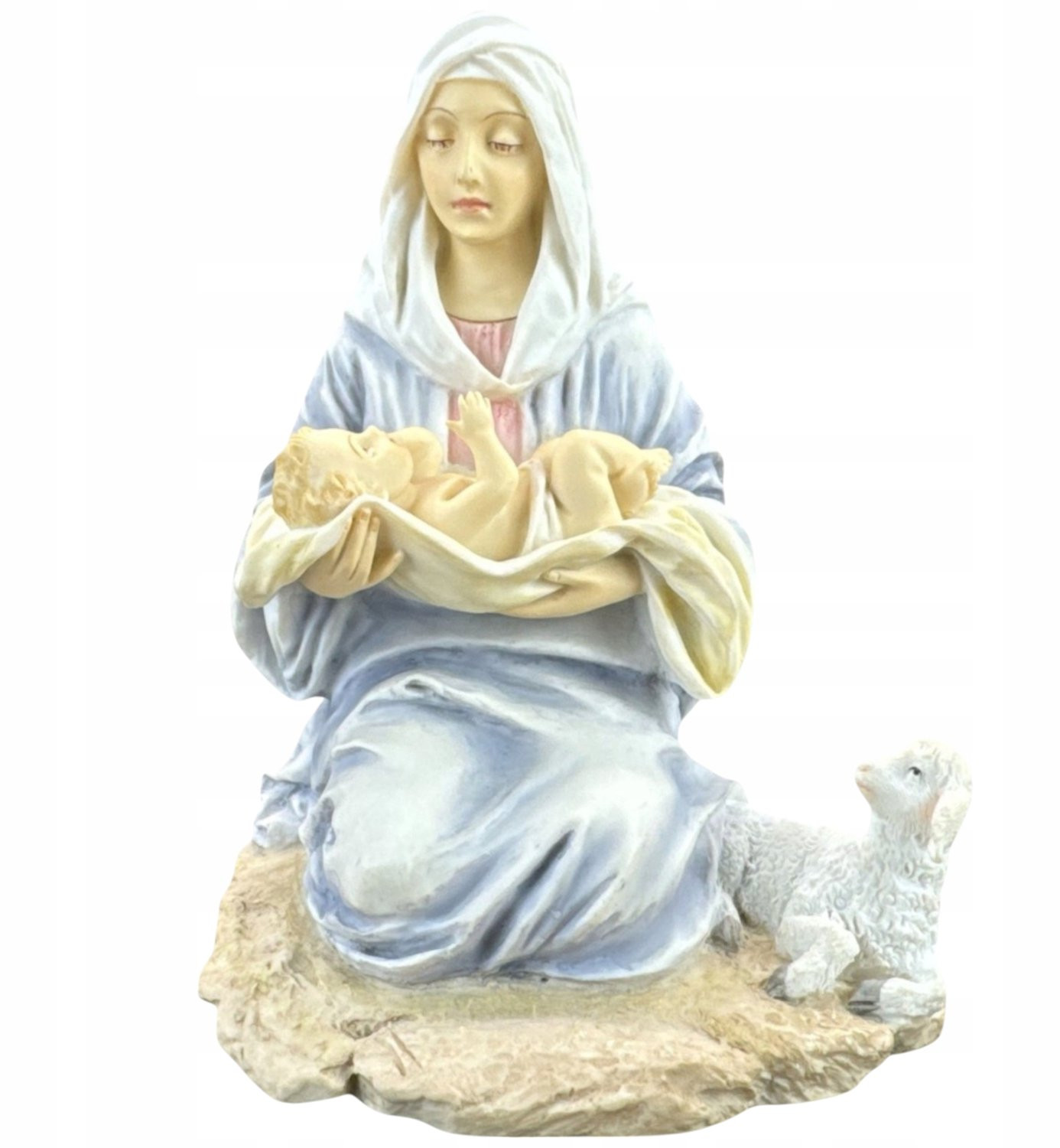 Handgeschilderd bronskleurig Veronese Madonna met kind beeldje voor op tafel