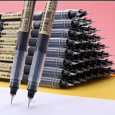 Needle Type Gel Pens, Straight Liquid Black, Blue, Red Writing Pens, School Stationery, Office Supplies, Writing Tools 10pcs Mix