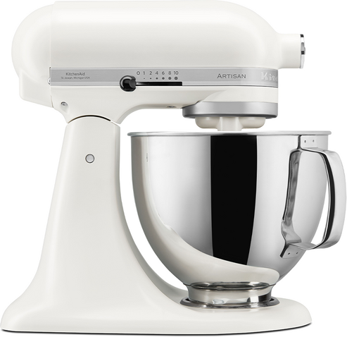KitchenAid Artisan 5KSM125-EPL Porcelain White - Batteur mélangeur planétaire avec tête relevable