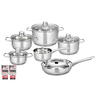 Topf-Set ELO BASIC "Moonshine", silber (silberfarben), Töpfe, mit Volumenskala