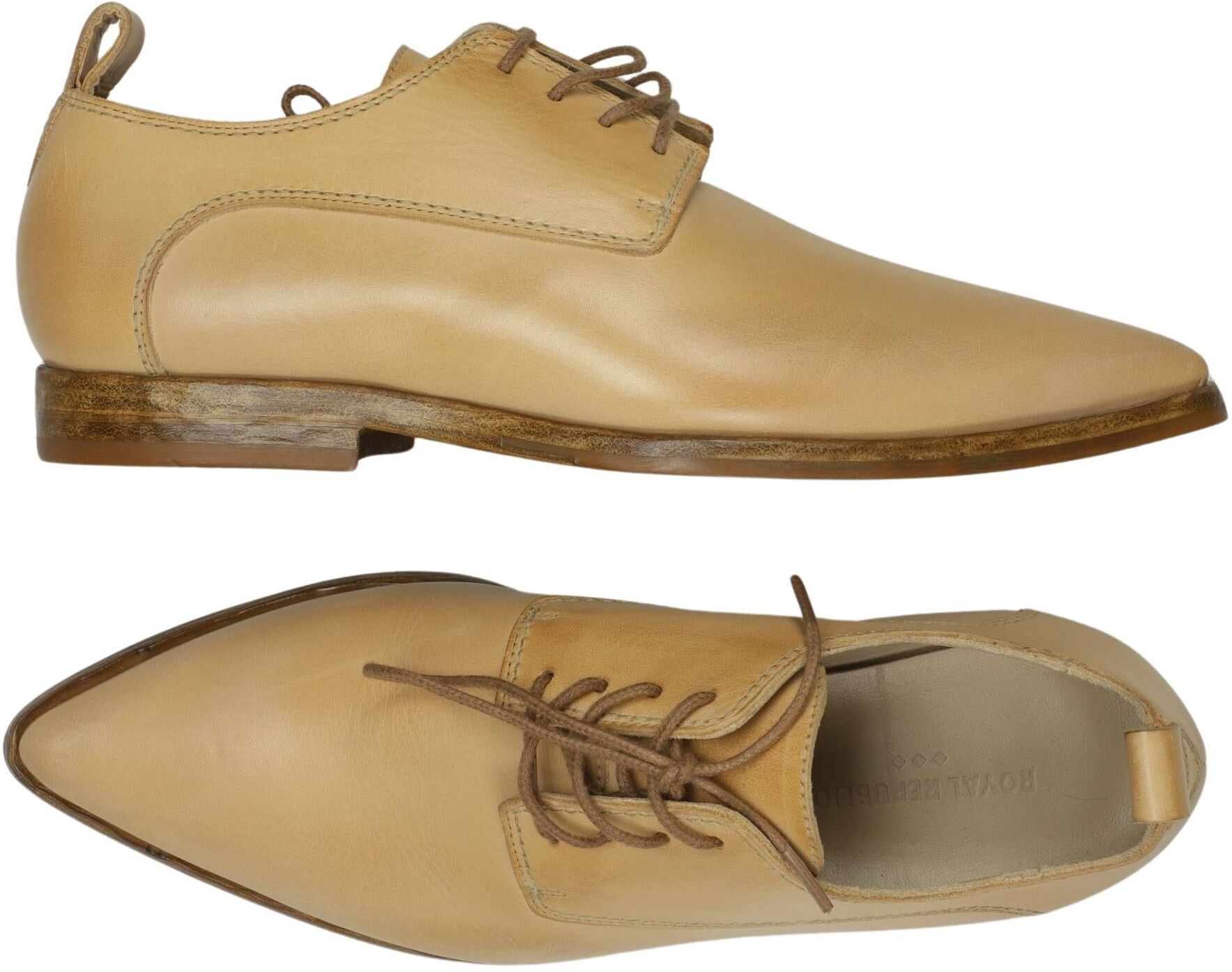 Royal Republiq Damen Halbschuh, Beige, Gr. EU 37, Leder - Second Hand