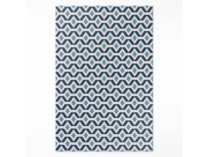 Wallfluent Teppich 60x90 cm Geometrisches Muster eines Musters, Pastellblau, Kunststoff, 60x90 cm, Teppiche und Böden, Teppiche