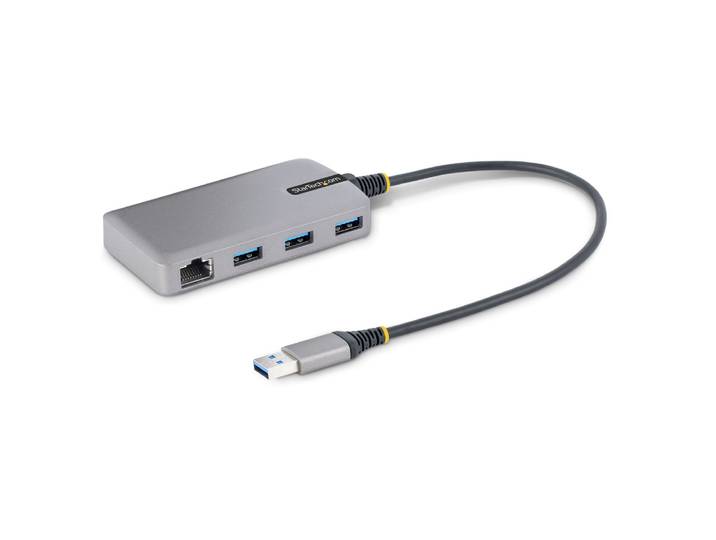 StarTech.com Hub USB 3 Ports - 3x Ports USB-A - Gigabit Ethernet (RJ45) - Mini Hub USB, USB 3.0 5Gbps - Alimentation par Bus - Hub USB pour PC Portabl