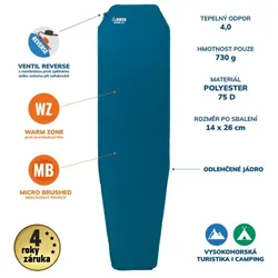 Yate Extrem Lite 3.8 Isomatte selbstaufblasend Blau/Grau
