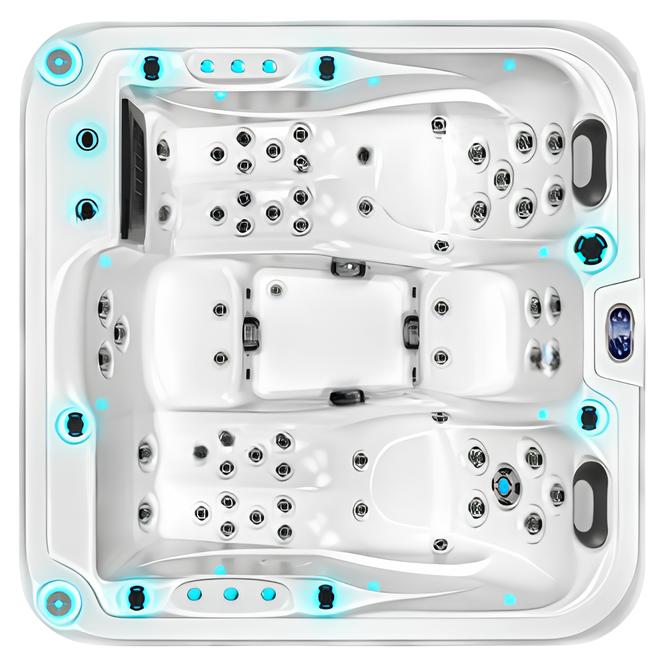 Whirlpool Whirlwanne Warmwasserbad Badewanne Sprudelbad Spa 200x200 cm