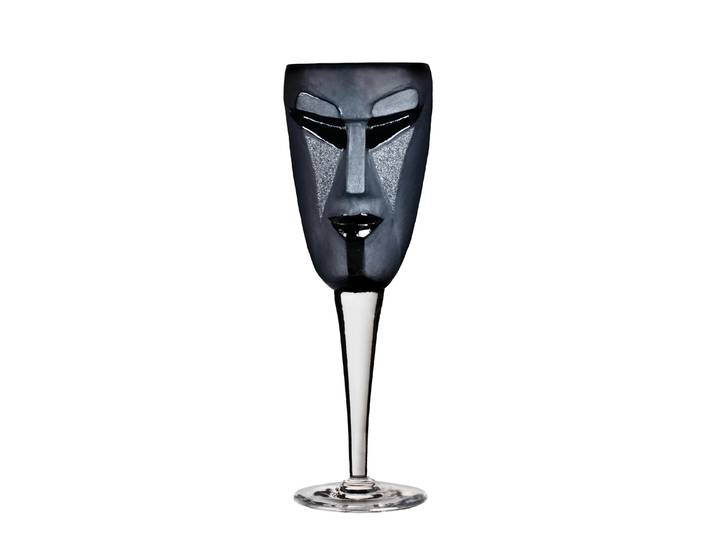 Målerås Glasbruk Verre à vin Kubik noir