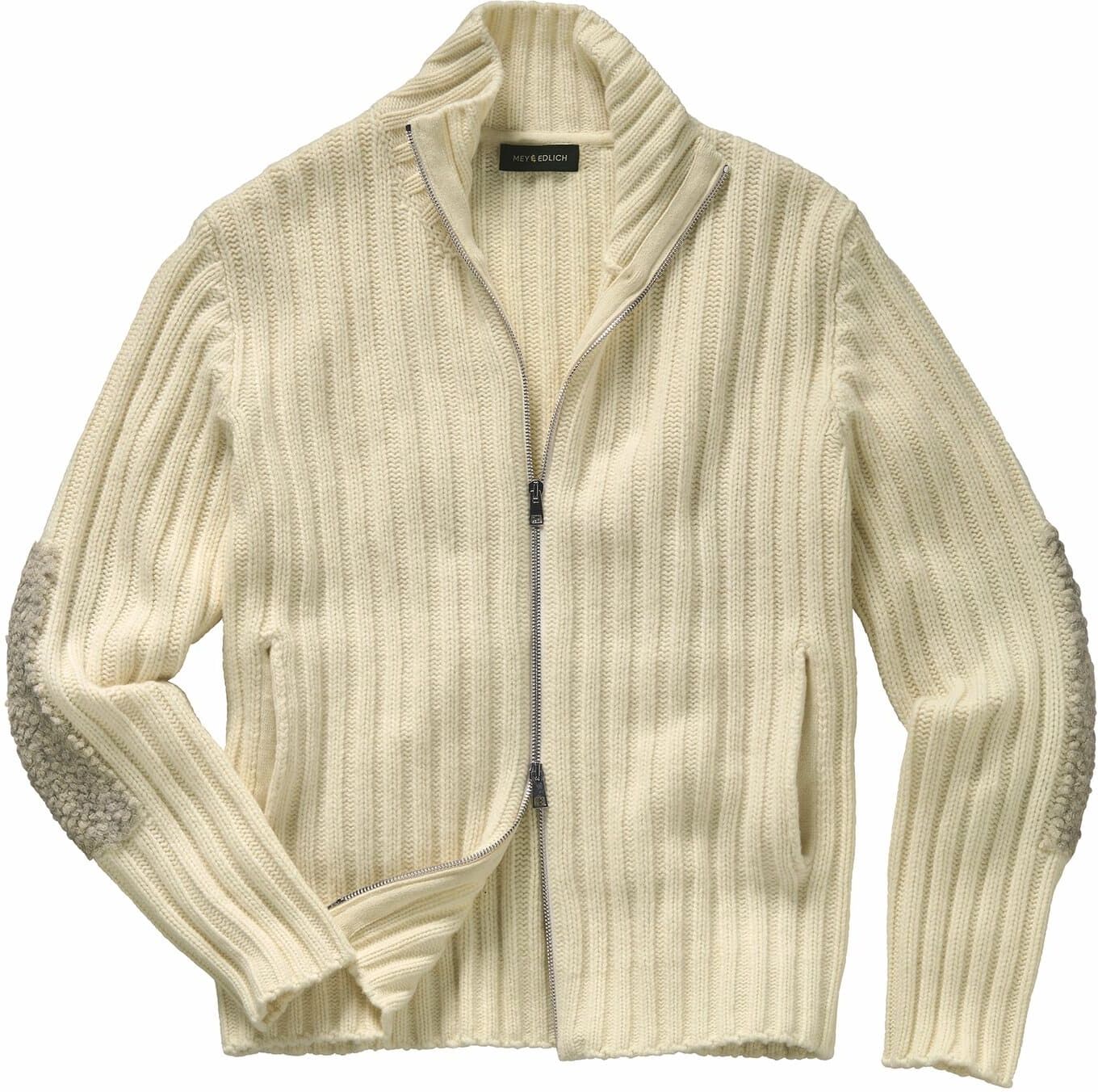 Mey & Edlich Zweigarn-Cardigan Weiß 52