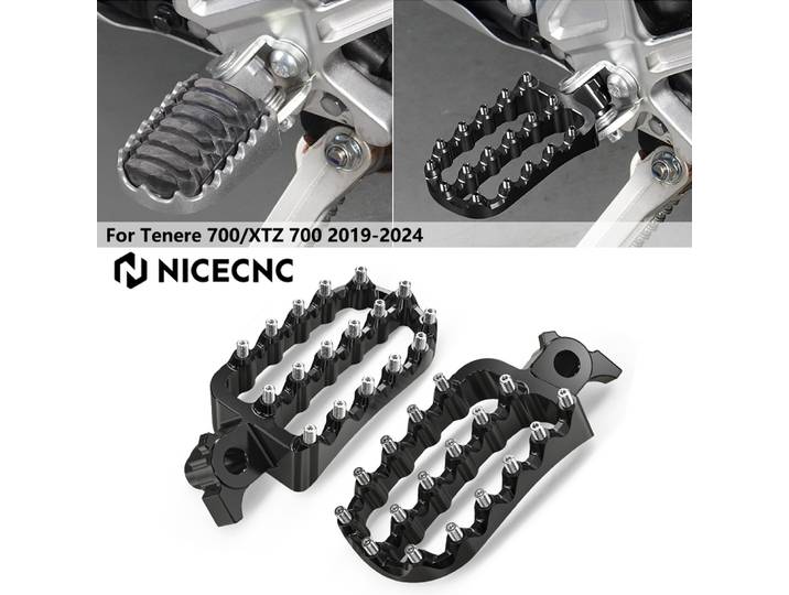 NICECNC Repose-pieds pour Yamaha Tenere 700 2019-2024 2025, accessoires pour Yamaha Tenere 700 XTZ07 XTZ700