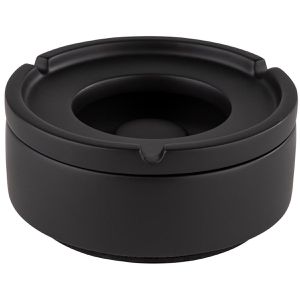 APS Aschenbecher Element schwarz, Indoor & Outdoor, mit Deckel, Tischascher aus Beton, 11 x 5 cm, winddicht, stapelbar