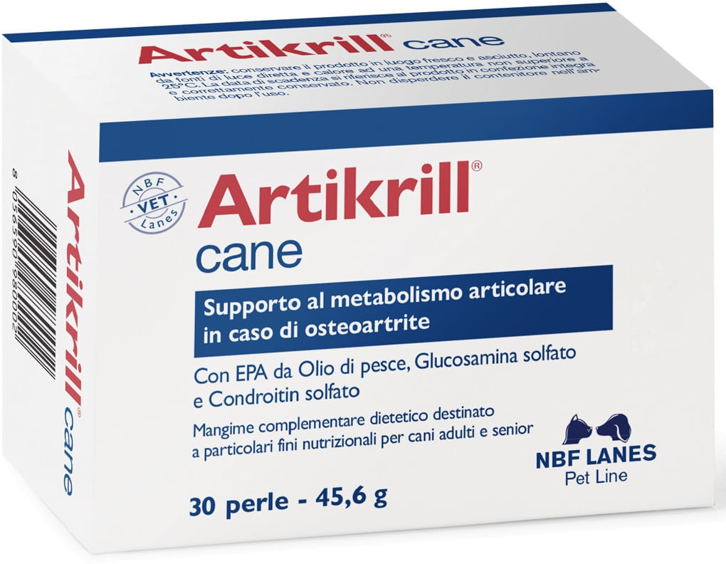 NBF LANES Artikrill Mangime Complementare Dietetico per Cani 30 PERLE