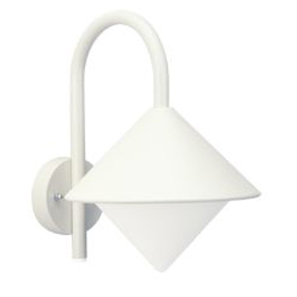 Albert Wandlamp buiten Triangle wit 26 cm
