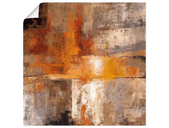 Wandbild ARTLAND Silber und Bernstein Ernte , orange (farbe bild(er): orange), B:30cm H:30cm, Bilder, Wandbild, als Leinwandbild, Poster in verschied. Grössen