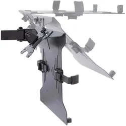StarTech Monitor Arm with VESA Laptop Tray (Tisch, 34", 8 kg), Monitor Halterung, Schwarz