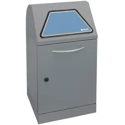 Abfalltrennung Modul-Vario 45, graualu-struktur, ProSlide-System, 45 Liter