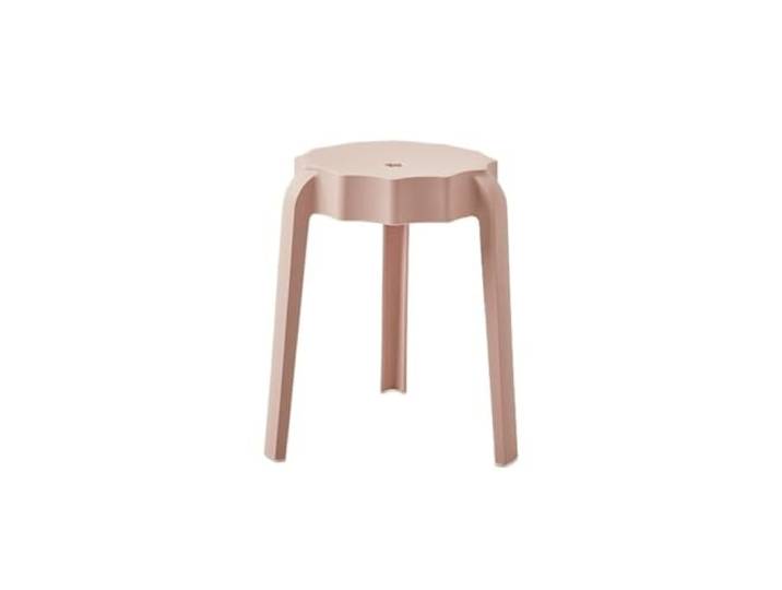 XXAD553TY Runder Hocker aus Kunststoff, stapelbar, geeignet for den Einsatz im Wohnzimmer Kleiderschrank(Pink)
