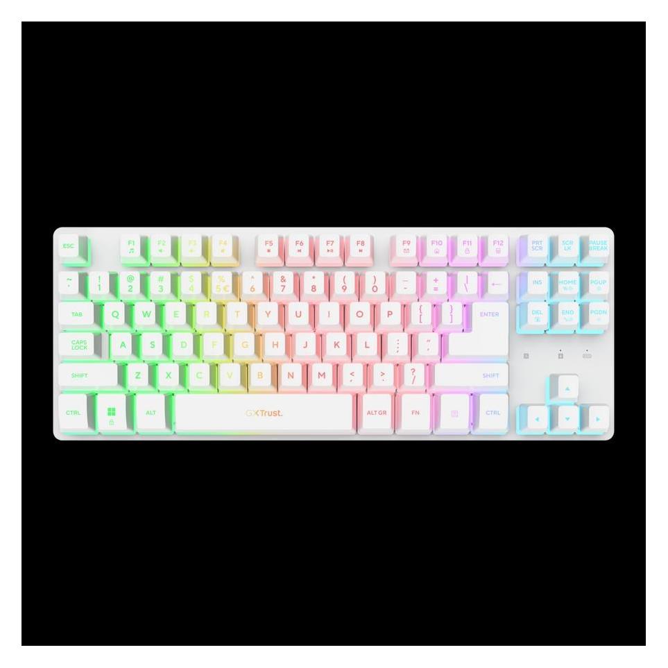 Trust Gxt831w Thado Tkl Wrls Kb Wht Us (US, Kabelgebunden, Kabellos) (26083)