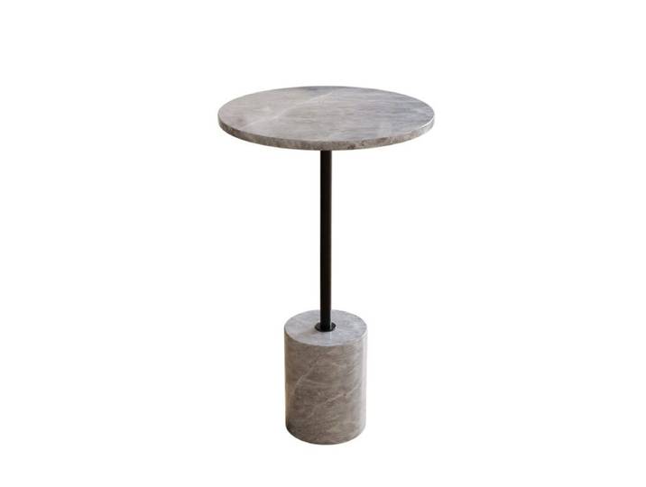 Liadomo Goro Beistelltisch aus Marmor - Marmor grau Wohnzimmer, edles Design, flexibel, dekorativ, in drei verschiedenen Farben Natur, Zeitlos