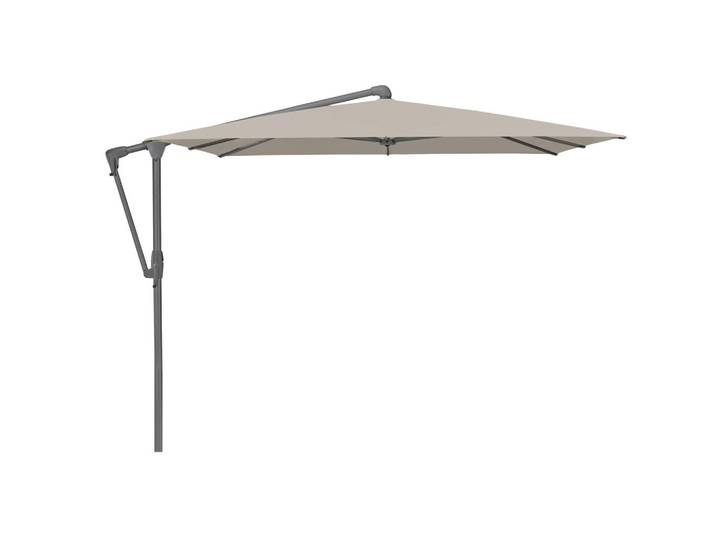 Glatz Ampelschirm, Anthrazit, Hellgrau, Metall, 270x270 cm, höhenverstellbar, Sonnenschutz, Sonnenschirme