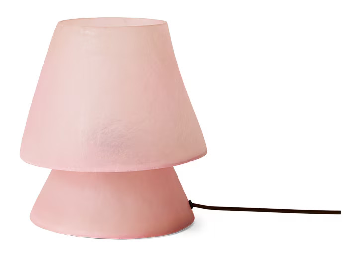 HKliving Tafellamp Glassfiber Roze 28 cm