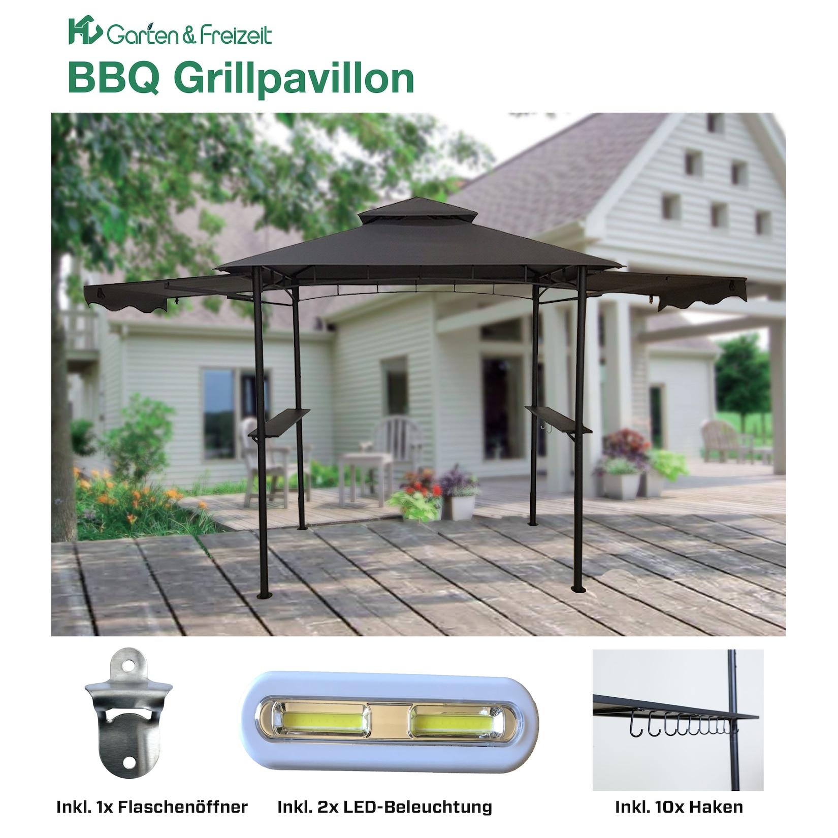 HC Garten & Freizeit BBQ Grillpavillon anthrazit