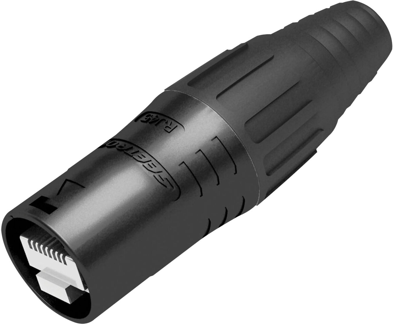Seetronic Rj45-Kabelhalter Schwarzes Gehäuse – Schwarze Endkappe