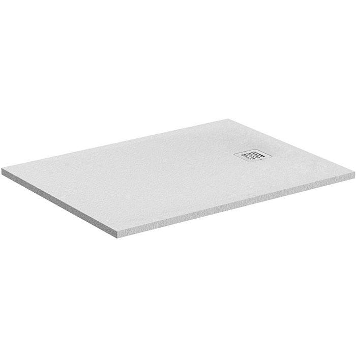 Ideal Standard Ultra Flat S Duschwanne K8219FR Carraraweiß, 100x80x3cm, mit Ablaufabdeckung