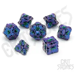 Crit Stones Shadowbloom Hollow Metal RPG Dice Set