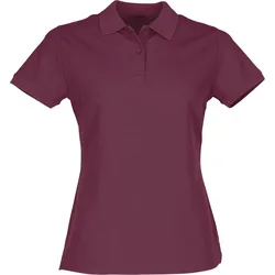 Fruit of the Loom LADIES PREMIUM POLO - Damen Polo-Shirt mit Zwei-Knopfleiste, burgund, 2XL