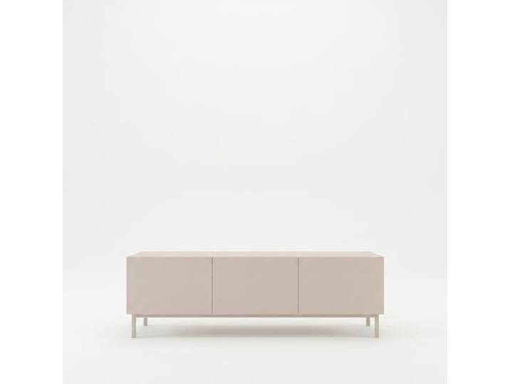 Hanah Home Stylish Sand Color TV Stand, 150 cm Wide, 47.3 cm High, 36.8 cm Deep 100% Melamine Coated, Beech Wood Legs, Elegant Design for Modern Living Rooms