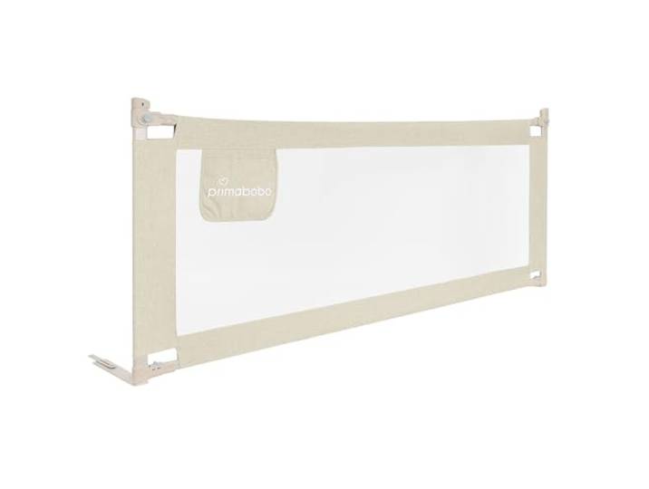 Primabobo Bettgitter Set 3 Stück Beige – 2X 200 cm + 1x 180 cm – Rausfallschutz Kinderbett, Sicheres Bettgitter, Bettschutz Komplettset