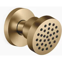 Dornbracht Seitenbrause ohne Mengenregulierung, flowReduce, Durchfluss 5 l/min, 28518979-39, Farbe: Dark Brass gebürstet