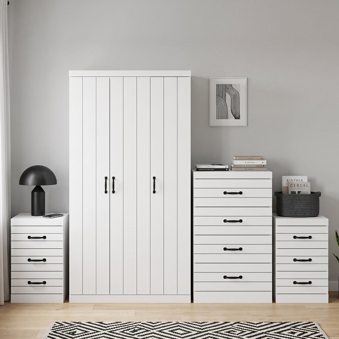 17 Stories Allington 4 Piece Bedroom Set White