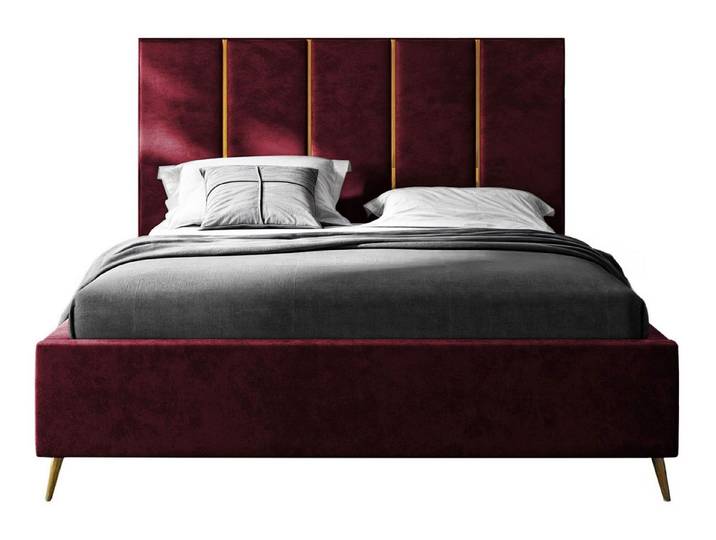 Lookway Polsterbett TIFFANY mit Bettkasten und 133 cm Kopfteil (Bett mit Metallgestell), komfortabel gepolstertes, hohes Kopfteil