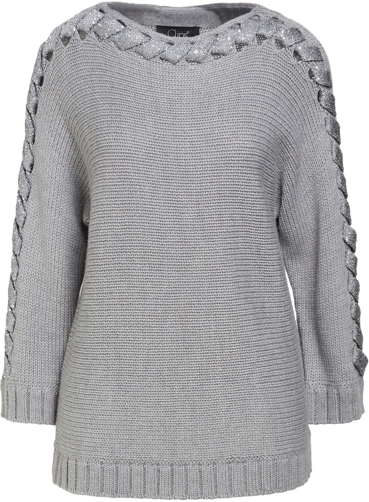 Clips Pullover Mujer Gris 38 Mujer
