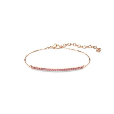 Armkette SWAROVSKI "Schmuck Geschenk ONLY Armband", rosa (roségoldfarben, pink, pink), Armbänder, Damen, Metall, Armkette, mit Swarovski Kristall