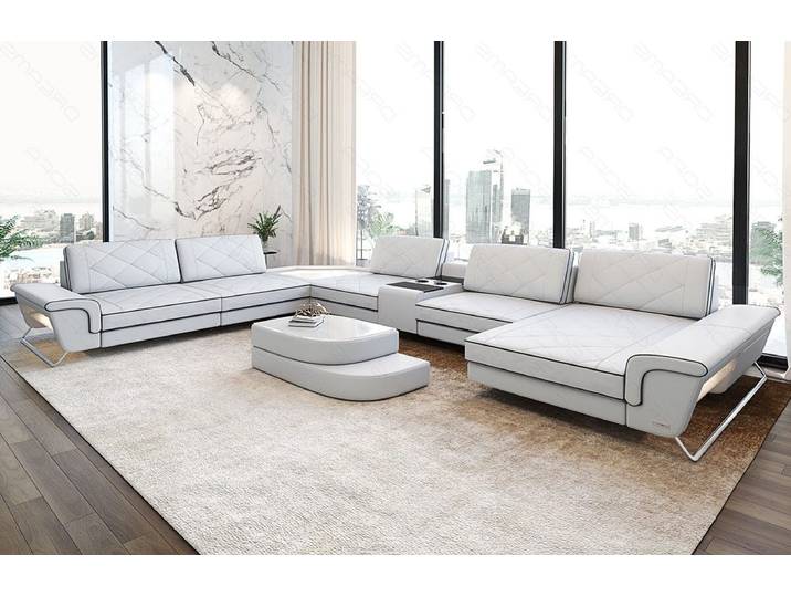 Wohnlandschaft Ferrara XXL U-Form in Leder