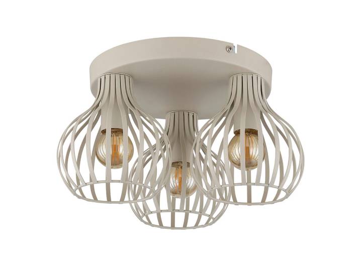 Globo Deckenleuchte Mateo, Creme, Metall, 16.5 cm, Lampen & Leuchten, Innenbeleuchtung, Deckenleuchten, Deckenleuchten