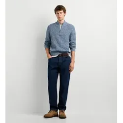 Pepe Jeans für Herren. PM7000091 Pullover Duncan Half Zip blau (XXL), Lässig, Baumwolle, Langarm