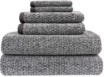 Farberware Fabreware FBT-008-G-7 Gray Cotton Yarn-Bath Towel- 6pc