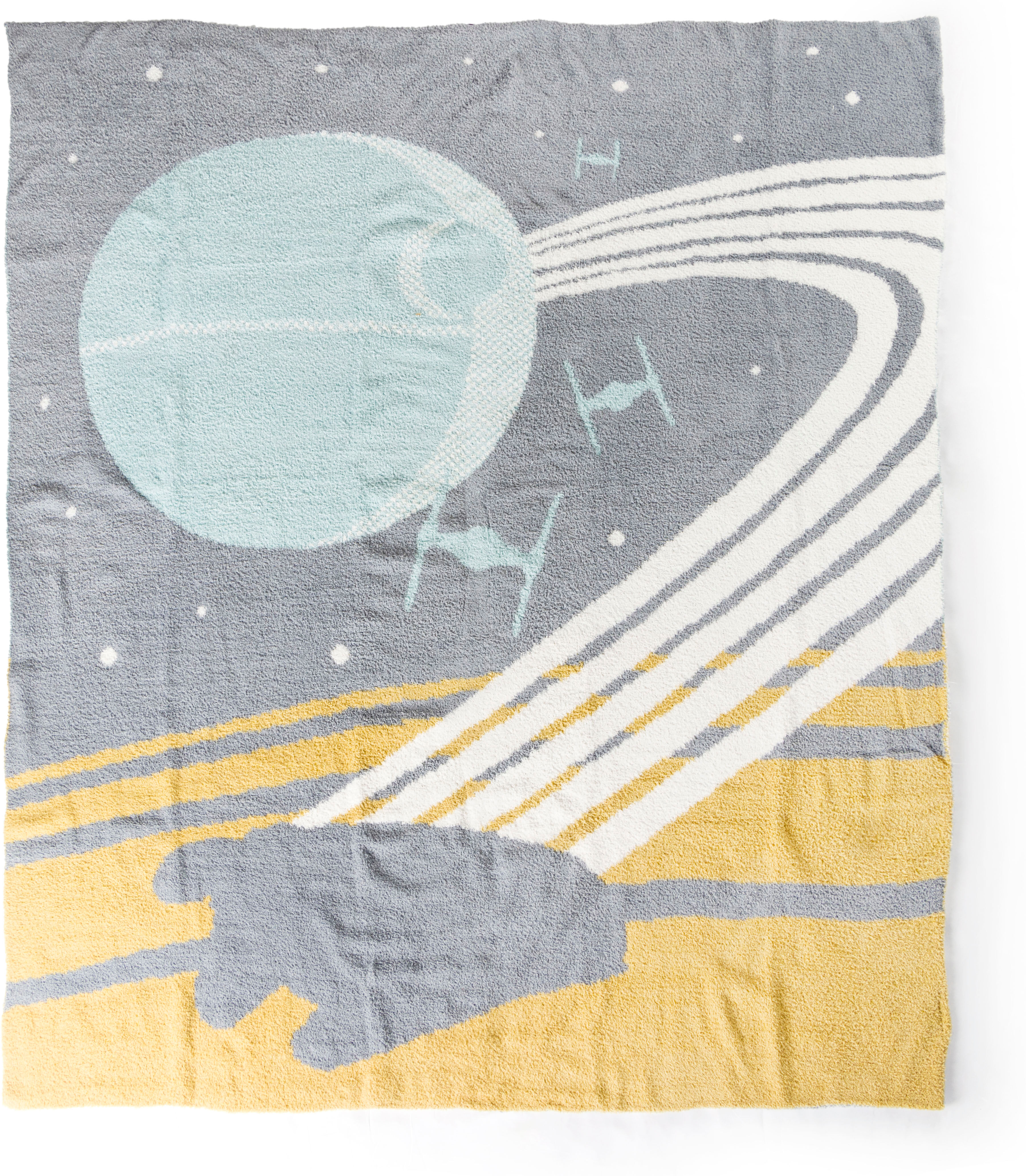 Kinderdecke STAR WARS "Star Wars Millennium Falcon", blau, B:130cm L:150cm, Polyester, Wohndecken, Kinderdecke, Flauschige Kuscheldecke - 127 x 152 cm Flauschig gestrickt blau B/L: 130cm x 150cm