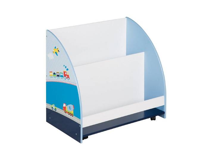 roba® Regal Spielzeug- & Bücherregal für Kinderzimmer, fahrbar & drehbar mit Rollen