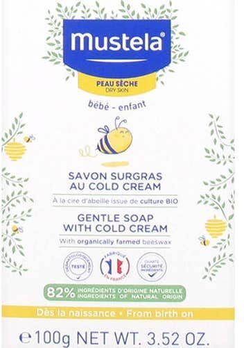 Mustela Jabón Sobregraso al Cold Cream Nutriprotector y Cera de Abeja BIO 100 g