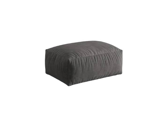 Design Sitzpouf „Martina“ Samt Grau 95 x 65 cm Micadoni